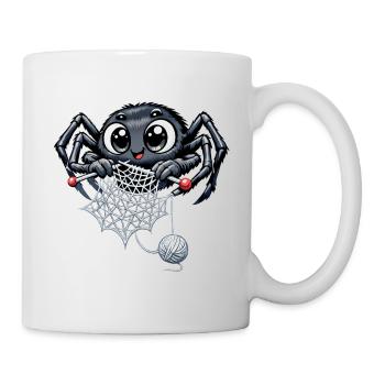 Araignée tricoteuse - Mug blanc - blanc - Droite
