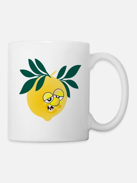Müde Zitrone - Tasse - Weiß