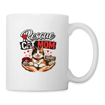 Rescue Cat Mom Design - Mug - white - Right