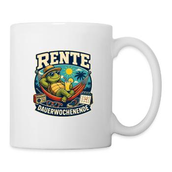 Rente – Dauerwochenende - Tasse - Weiß - Rechts