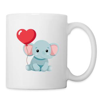 Petit éléphant mignon - Mug blanc - blanc - Droite
