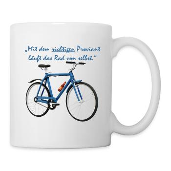 Fahrrad und Bier - Tasse - Weiß - Rechts