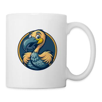 Flamingo Kawaii Maskottchen Cartoon Clipart Logo Abzeichen - Tasse - Weiß - Rechts