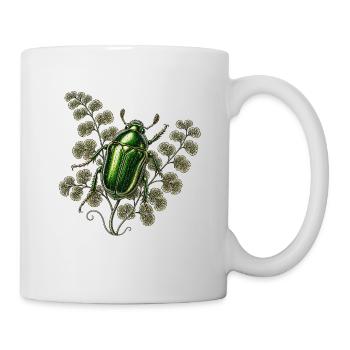 Scarabée Émeraude & Fougère Ancienne - Mug - white - Right