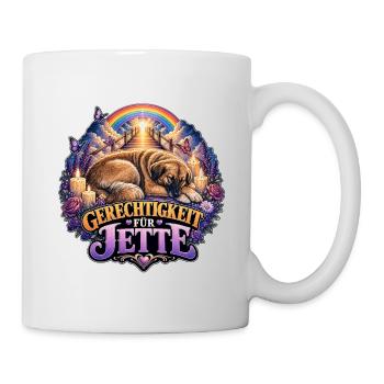 Gerechtigkeit für Jette Hundemotiv - Tasse - Weiß - Rechts