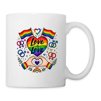 Love Is Love Rainbow Heart - Mug - white - Right