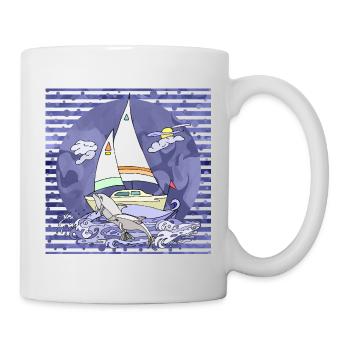 Segelboot - Tasse - Weiß - Rechts