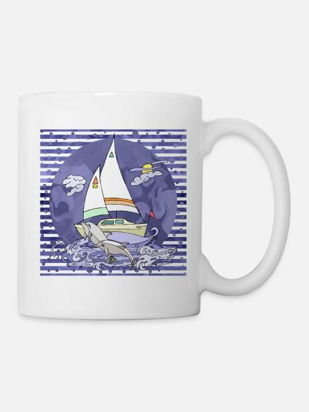 Segelboot - Tasse - Weiß