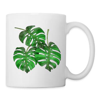 feuilles - Mug blanc - blanc - Droite