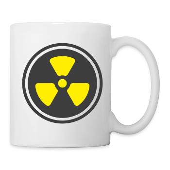 Radiation Warning Solid Icon Nuclea Symbol - Mug - white - Right
