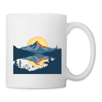 Mountain Lake Sunset Reflection - Mug - white - Right