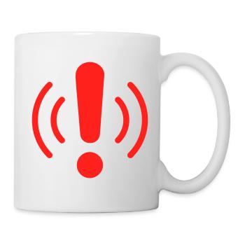 Alerte d’urgence Icône solide Notification sy - Mug blanc - blanc - Droite