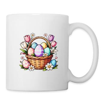 Easter Basket Eggs in Bloom - Mug - white - Right
