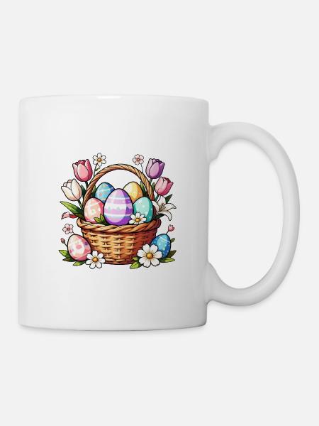 Easter Basket Eggs in Bloom - Mug - white