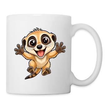 Un joli suricate saute vers toi - Mug blanc - blanc - Droite