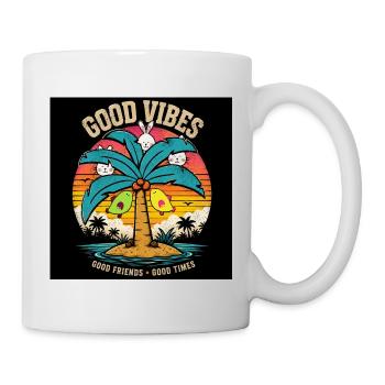 Gute Vibes Palmeninsel Freunde - Mug - white - Right