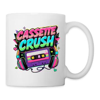 Casette Crush années 80 - Mug blanc - blanc - Droite