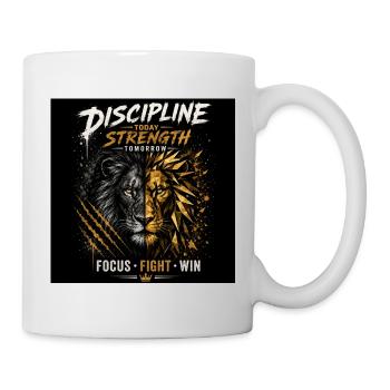 Discipline Lion Double Force - Mug blanc - blanc - Droite