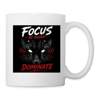Focus Be Silent Dominate Panther - Mug - white - Right