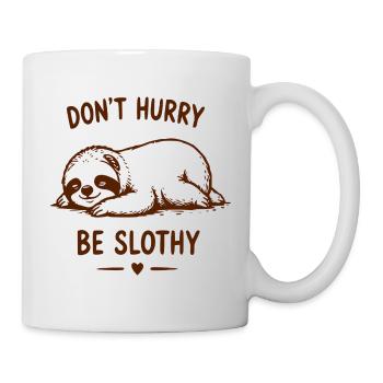 Ne te presse pas, sois lent - Mug blanc - blanc - Droite
