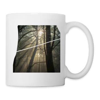 Waldsonnenstrahlen im Morgenlicht - Tasse - Weiß - Rechts