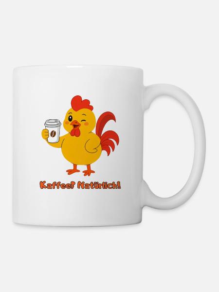 Hahn Kaffee Natürlich - Tasse - Weiß