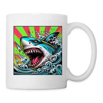 Requin - Mug blanc - blanc - Droite