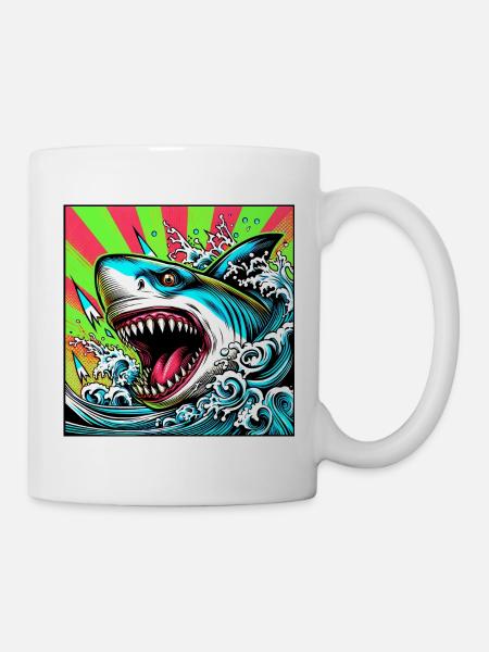 Hai - Tasse - Weiß