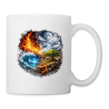 Tempête élémentaire au-dessus de l’arbre - Mug blanc - blanc - Droite