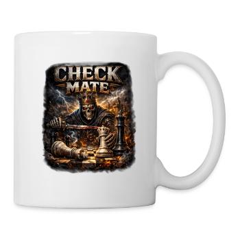 Échec et mat Roi de la Mort sur l’échiquier - Mug blanc - blanc - Droite