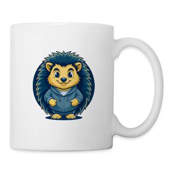 Mascotte de Cartoon Sedgehog Kawaii Logo clipart Badge - Mug blanc - blanc - Droite