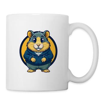 Hamster Kawaii Maskottchen Cartoon Clipart Logo Abzeichen - Tasse - Weiß - Rechts