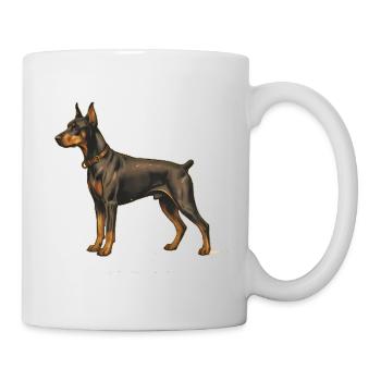 Dobermann Pinscher in Retro style - Mug - white - Right