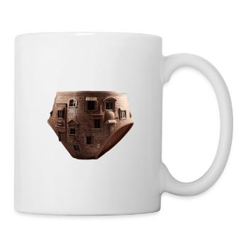 Urban Facade Brickwork Underwear - Mug - white - Right