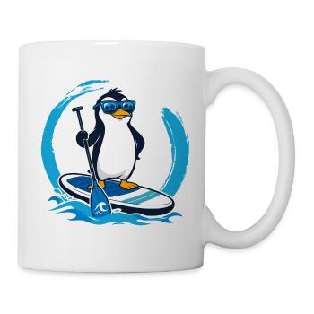 Dessins animés SUP Paddleboard Stand Up Paddle - Mug blanc - blanc - Droite