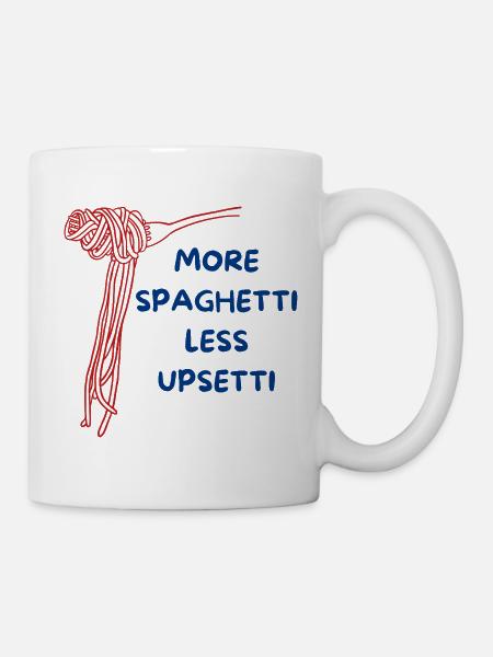 fun spaghetti design - Mug - white