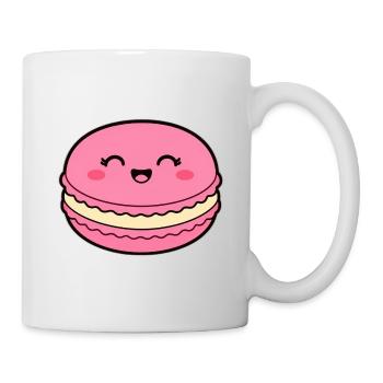Kawaii Macaron Lächeln Design - Tasse - Weiß - Rechts