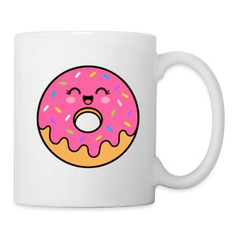 Kawaii Donut Lächeln Print - Tasse - Weiß - Rechts