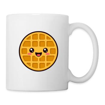 Kawaii Waffel Lächeln - Tasse - Weiß - Rechts