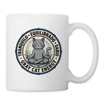 Zen Gray Katzen-Energie - Tasse - Weiß - Rechts