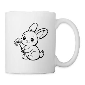 Süßer Hase - Tasse - Weiß - Rechts
