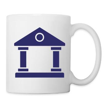 Courthouse Solid Icon Government Justice Building - Mug - white - Right