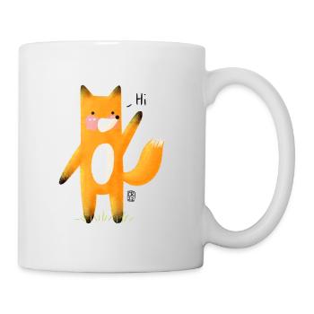winkender Fuchs Hi - Tasse - Weiß - Rechts