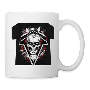 Totenschädel Geometrie 1776 Triangel - Tasse - Weiß - Rechts