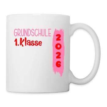 Grundschule 1. Klasse 2026 - Tasse - Weiß - Rechts