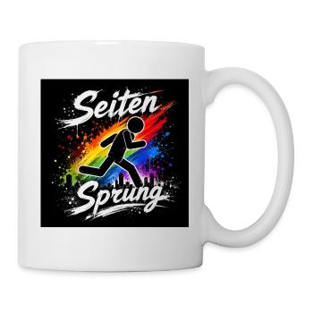 Seiten Spring Regenbogenlauf - Tasse - Weiß - Rechts
