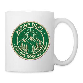 Alpine Dept. - Explore More Outside - Retro Patch - Tasse - Weiß - Rechts