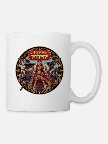 Team Bride Mandala Kraft - Tasse - Weiß