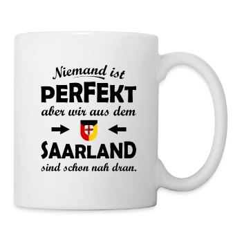 RotGelb Schildwappen Saarland - Tasse - Weiß - Rechts