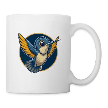 Logo clipart de la mascotte Hummingbird Kawaii - Mug blanc - blanc - Droite